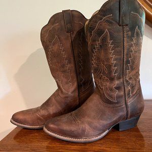 Brown Leather Cowboy Boots